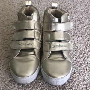 Gold High Top Sneakers